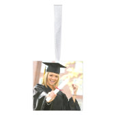 ブラック&シルバーGRAD 5-Photo Keepsake キューブオーナメント (右)