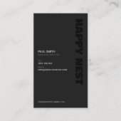ブラック、シンプルミニマリスト、ラグジュアリー、プレミアム 名刺 (正面)