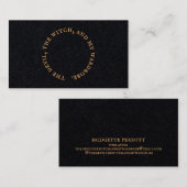 ブラック、シンプル名刺 名刺 (正面/裏面)