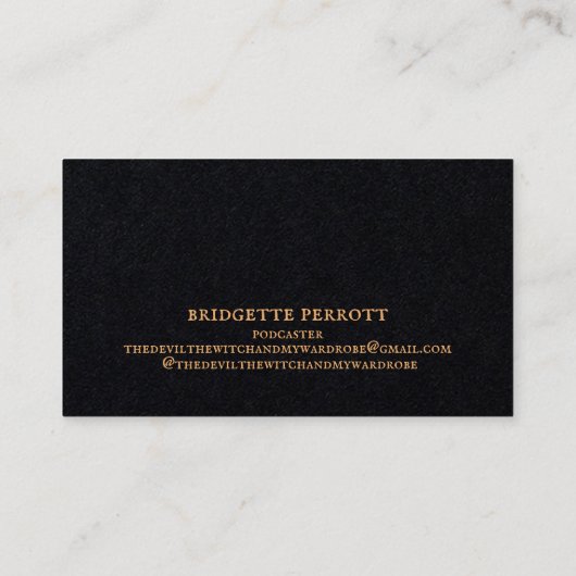 ブラック、シンプル名刺 名刺 (裏面)