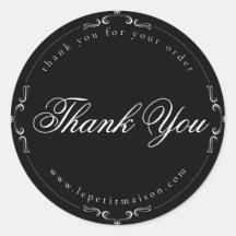 ブラック・シンプル・ヴィンテージ・フェロッシュ・ザンキュー