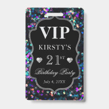 ブラック シークイン グリッター ヴィンテージ フレーム バースデー VIP