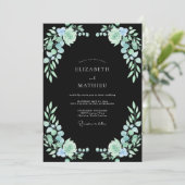 ブラック＋シー＋フォウム＋サキュレント＋ユーカリの結婚式 招待状 (スタンド正面)