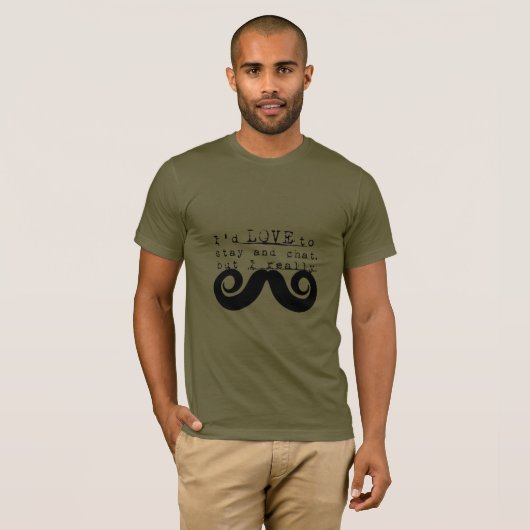 ブラック ジョーク ヒゲ Tシャツ (正面フル)