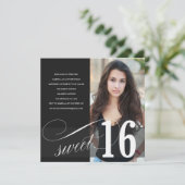 ブラック スウィート16 パーティー招待状 招待状 (スタンド正面)