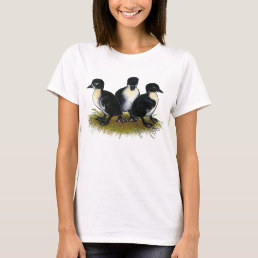 ブラック・スウェーデン・アヒルの雛 Tシャツ (正面)