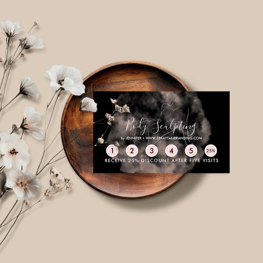 ブラック スカルプティング コントゥアリング スパ タン 名刺