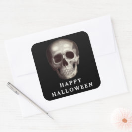 ブラック スカル ハロウィン スクエアシール