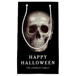 ブラック スカル ハロウィン スモールペーパーバッグ
