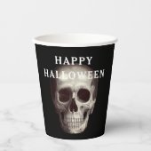 ブラック スカル 大人のハロウィン 紙コップ (正面)