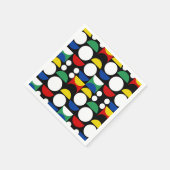 ブラック スカンジナビア バウハウス ミッドセンチュリー パターン スタンダードカクテルナプキン (角)