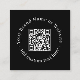 ブラック スキャン ミー QR | 現代のプロフェッショナル コンタクト スクエア名刺
