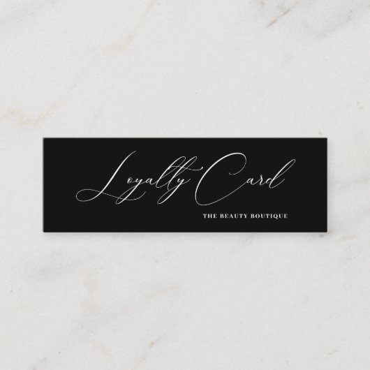 ブラック |スクリエレガントップ |ミニマルロイヤリティカード ロイヤリティカード (正面)
