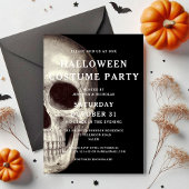 ブラック スケアリー スカル 大人 ハロウィン パーティー 招待状