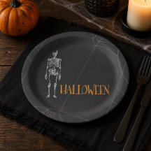 ブラック スケルトン クモの巣 ハロウィンパーティー