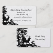 ブラック・スタッグ手利業者ビジネス 名刺 (正面/裏面)