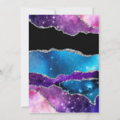 ブラック&スターズブルー金ゴールド結婚式招待状 招待状 (裏面)