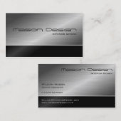 ブラック&スチールモダンデザイン名刺 名刺 (正面/裏面)