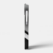 ブラック スチール メタリック モノグラム iPhone / iPad カバー (裏面 / 左)