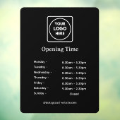 ブラック ストア アワーズ シール | カスタム ウィンドウ サイン ウィンドウサイン (シート3)