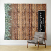 ブラック スノー ウッディ フォレスト 誕生日 フォト 背景 タペストリー (インサイチュ(横))