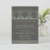 ブラック スプーン フォーク クッキング クラス インビテーション テンプレート (スタンド正面)