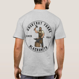 ブラック・スミス・フォージ・アイアンワークス・ショップ ビジネスをカスタマイズ Tシャツ