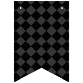 ブラック&スモーキーブラックダイヤモンドエレガント- & Timeless バンティングフラッグ (第3の旗)