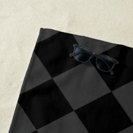 ブラック&スモーキーブラックダイヤモンドエレガント- & Timeless ビーチタオル