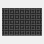 ブラック&スモーキーブラックダイヤモンドエレガント- & Timeless ラッピングペーパーシート (正面3)