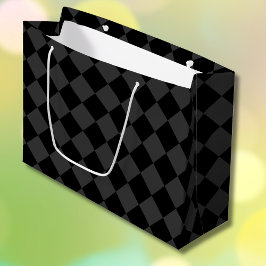 ブラック&スモーキーブラックダイヤモンドエレガント- & Timeless ラージペーパーバッグ