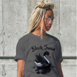 ブラック・スワン アート ダーク エレガンス グラフィックTシャツ Tシャツ