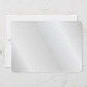 ブラック スワール & シルバー 25周年 結婚記念日 招待状 (裏面)