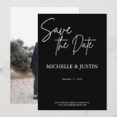 ブラック・セーブ・ザ・デート セーブザデート (正面/裏面)