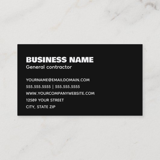 ブラック・ゼネコン 名刺 (裏面)