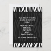 ブラック・タキシード男子50歳の誕生日パーティーへの招待 招待状 (裏面)