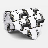 ブラック&タンアフガンハウンド ネクタイ (ロール)