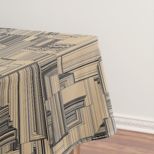 ブラック&タンアールデコデザイン テーブルクロス (インサイチュ)