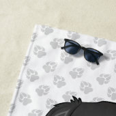 ブラック&タンカバリエールキングチャールズスパニエル犬&ネーム ビーチタオル (インサイチュ)