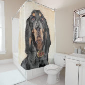 ブラック&タンクーンハウ絵画ンドズオリジナルドッグアート シャワーカーテン (インサイチュ)
