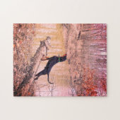 ブラック&タンコンハウンドアットザリバー ジグソーパズル (横)