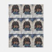 ブラック&タンダシュント フリースブランケット (正面)