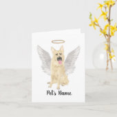 ブラック&タンドイツシェパード悔やみや弔慰メモリアル カード (黄色い花)