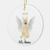 ブラック&タンドイツシェパード悔やみや弔慰メモリアル セラミックオーナメント (左)