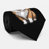 ブラック&タンポメラニア犬ネクタイ ネクタイ (ロール)