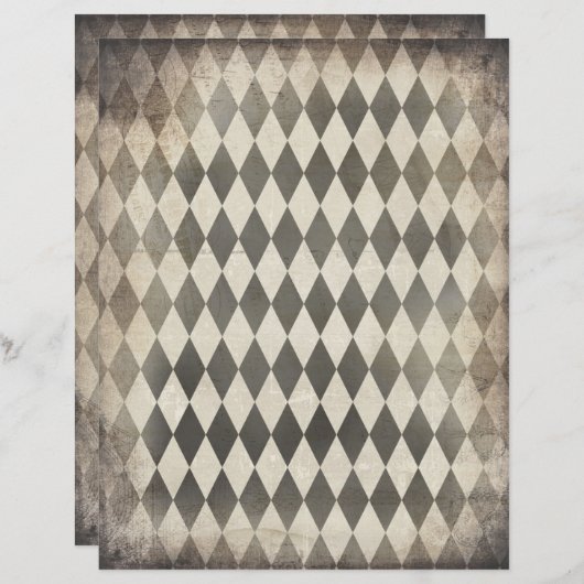 ブラック&タン動揺してハーレクイン紙 (正面/裏面)