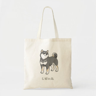 ブラック&タン柴犬ドッグアップピクセラルト トートバッグ