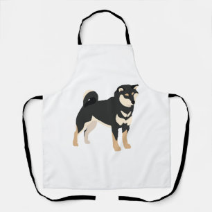 ブラック&タン柴犬犬のオーナーラバーギフト エプロン