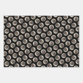 ブラック&タン絵を描クーンハウンドオリジナルドッグアート ラッピングペーパーシート (正面3)