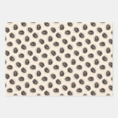 ブラック&タン絵を描クーンハウンドオリジナルドッグアート ラッピングペーパーシート (正面)